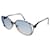 Lunettes de soleil en métal bleu Yves Saint Laurent  - vue 1