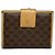 Céline Celine Triomphe Vintage Brown Leather Wallet