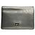 Agnès B. Silberne Patentledertasche