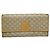 Céline Celine Triomphe Vintage Beige Leather Wallet