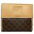 Céline Cartera de cuero marrón Celine Triomphe Castaño