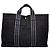 Hermès schwarze Baumwollhandtasche