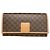 Céline Cartera de cuero marrón Celine Triomphe Castaño