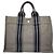 Borsa a mano in cotone grigio di Hermès
