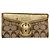 Billetera de cuero dorado Coach