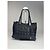 Borsa a mano in cotone nero Chanel - vista 3