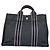 Hermès schwarze Baumwollhandtasche