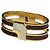 Bracciale in acciaio dorato Loewe Twist D'oro