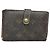 Cartera de cuero marrón Louis Vuitton Flore Castaño