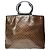 Céline Celine Ring Handtasche aus braunem Lackleder