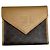 Céline Cartera de cuero marrón Celine Triomphe Castaño