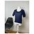 Dior Oblique Monogram Wolle Kurzarmpullover Marineblau - Ansicht 2