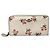 Billetera de cuero blanco Coach