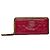 Cartera mini sierra de cuero patentado rojo de Coach Cartable Roja