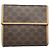 Céline Cartera de cuero marrón Celine Triomphe Castaño