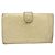 Carteira de couro bege Chanel Cambon