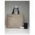 Borsa a mano in cotone beige di Prada - vista 2