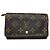 Louis Vuitton Iris braune Lederbörse