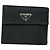 Prada Tessuto  Black Leather Wallet
