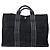Borsa a mano in cotone nero Hermès