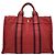 Borsa a mano in cotone rosso Hermès