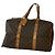 Borsa da viaggio in pelle marrone Keepall Louis Vuitton