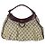 Borsa a spalla Gucci Abbey Monogramma GG in pelle viola scuro