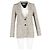 Blazer de un solo botón en tweed de algodón beige de Victoria Beckham - vista 4