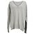 Isabel Marant Etoile V-Ausschnitt Pullover aus grauer Wolle