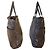 Borsa tote Moncler in pelle e suede grigia Grigio antracite - vista 5