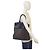 Borsa tote Moncler in pelle e suede grigia Grigio antracite - vista 9