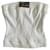 Bustier Chanel blanco de algodón y elastano crop top