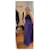 Vestidos YVES SAINT LAURENT T.International M Seda Púrpura  - vista 2