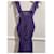 Vestidos YVES SAINT LAURENT T.International M Seda Púrpura  - vista 4