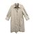Abrigo Impermeable Burberry Beige de Algodón y Poliéster