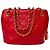 Chanel Tasche aus rotem gestepptem Leder mit Goldkette