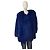 Autre Marque Veste manteau sans col en fourrure bleu électrique Sam Rone Paris taille M