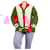Autre Marque Red colour-block cable knit cardigan - size M Wool  ref.2038349