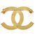 Spilla in metallo bicolore Coco Mark di Chanel Rosa D'oro - vista 3