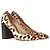 Zapatos Chloé Leopard con borde de concha en pelo de pony marrón - vista 4