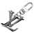 Louis Vuitton LV Shake Bag Charm Keychain Silvery Metal  ref.2039289