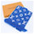 Louis Vuitton Echarpe Mania Silk Scarf/Shawl Blue Wool  ref.2039631