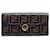 Fendi Zucca Pattern Bi-Fold Long Wallet Brown Dark brown Leather  ref.2040214