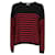 Red Valentino Valentino Bicolor gestreifter Wollpullover - 2000er Schwarz Rot Sand