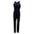 Roland Mouret The Row Navy Blue / Black Crepe Jumpsuit Viscose  ref.2040460