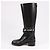 Timeless Botas largas de cuero Chanel Coco Mark 16K negras G32251, talla 37 EU Negro - vista 2