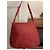 Chanel XL Tasche dunkelrot Baumwolle und Leder Bordeaux - Ansicht 10