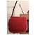 Chanel XL Tasche dunkelrot Baumwolle und Leder Bordeaux - Ansicht 5
