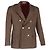Chaqueta de traje de lino de doble botonadura Brunello Cucinelli en lana marrón