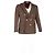 Chaqueta de traje de lino de doble botonadura Brunello Cucinelli en lana marrón - vista 4